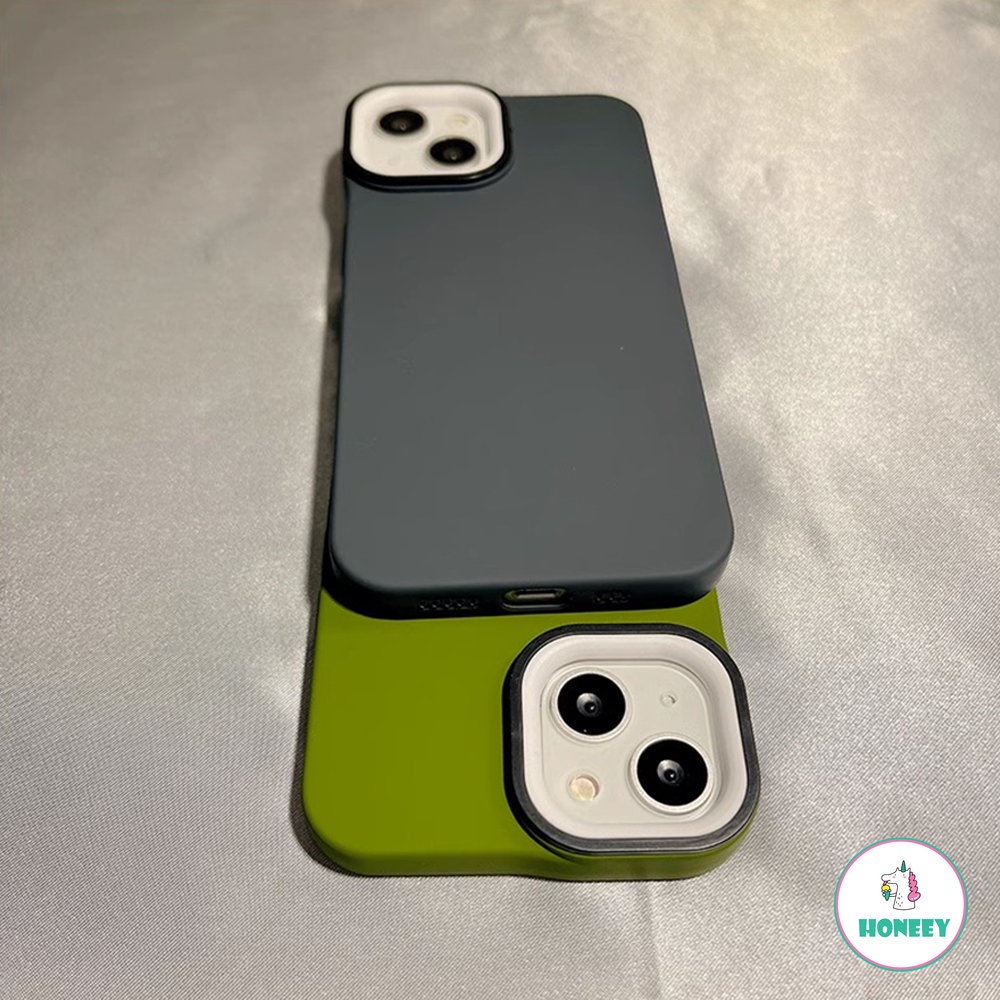 Casing Ponsel Untuk Apple14Kualitas Buram Nyaman Untuk iPhone XR 11 12 13 14 Pro Max 7 8Plus Warna Solid Sederhana Shockproof Lembut Silicone Cover