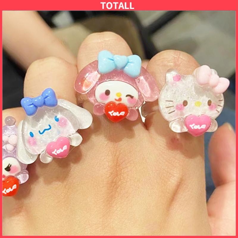 COD Cincin Couple Plastik Bahan Warna Lucu korea Fashion Sederhana Gaya Untuk Pria Dan Wanita-Totall