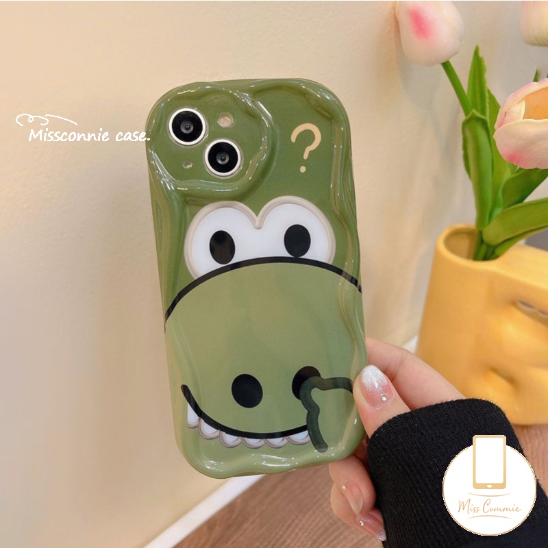 Casing Kartun Dinosaurus Kecil Untuk Redmi 9C 9T 10 9 9A 10C A1 A2 10A 9C NFC Note9 8 10 11 10s 11s 10Pro 10 Pro Max Plus POCO M3 3D Wavy Curved Edge Glossy Cute Strawberry Bear Cover