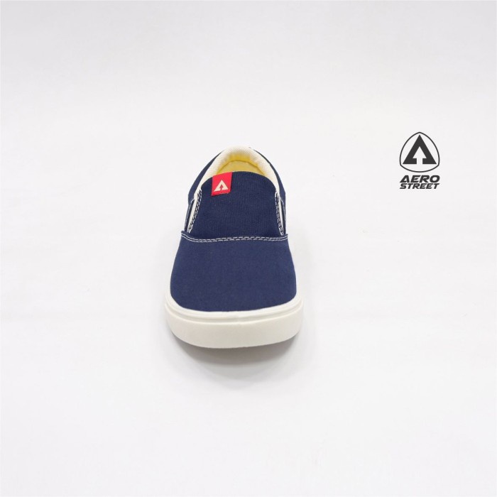 (COD) Aerostreet 36-45 Comfy Navy - Sepatu Slip On Slop Pria Wanita 21GG24 - 39