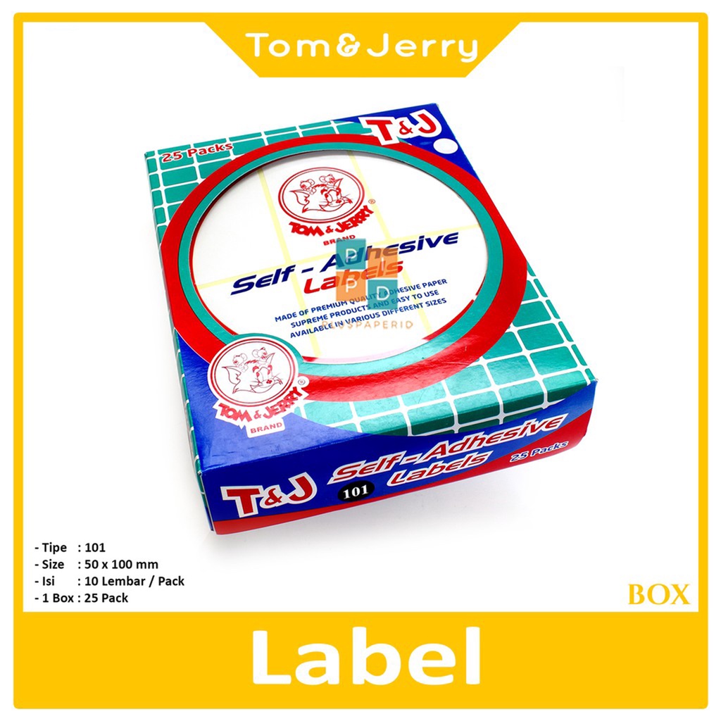 

TOM & JERRY - Label Paper Putih No. 101 - Pad