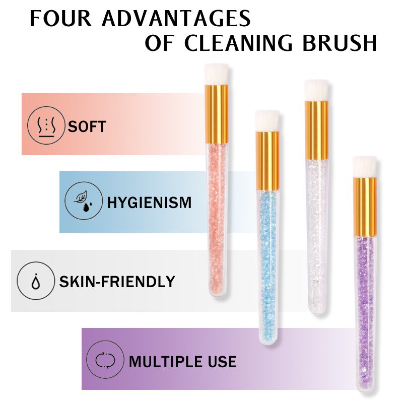 Sikat Pembersih Bulu Mata Botol Cuci Lash Shampoo Brush Lashes Extension Aplikators Remover Alat Makeup Perawatan Kulit Alis