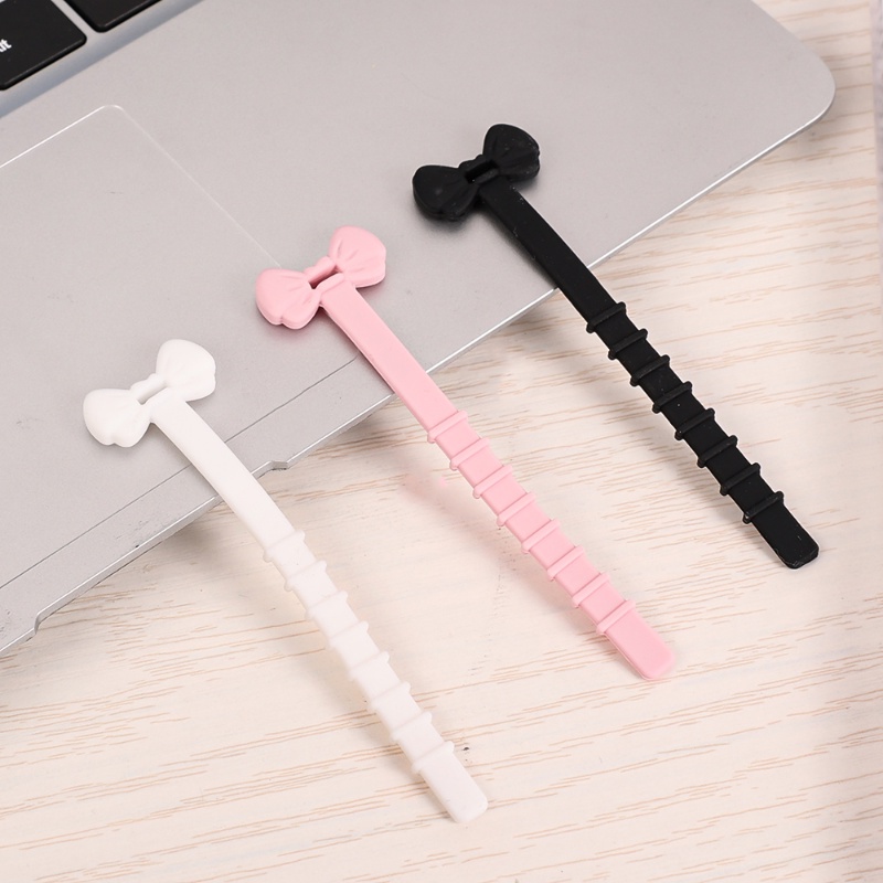 Creative Bowknot Style Cable Protector Wire Winder/Jalur Data USB Charging Cord Penutup Pelindung Earphone Cables Organizer