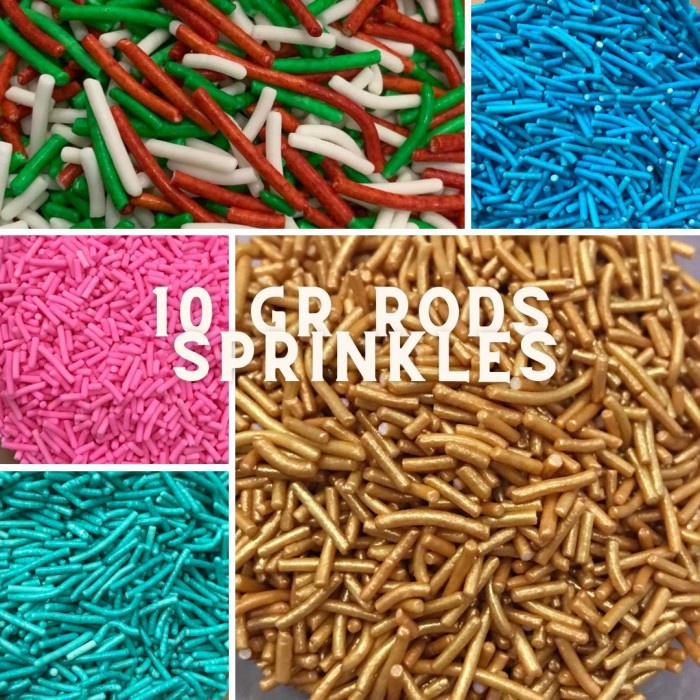 

10 GR RODS SPRINKLES - CAKE DECORATION TRIMIT GULA SPRINKLE MESES