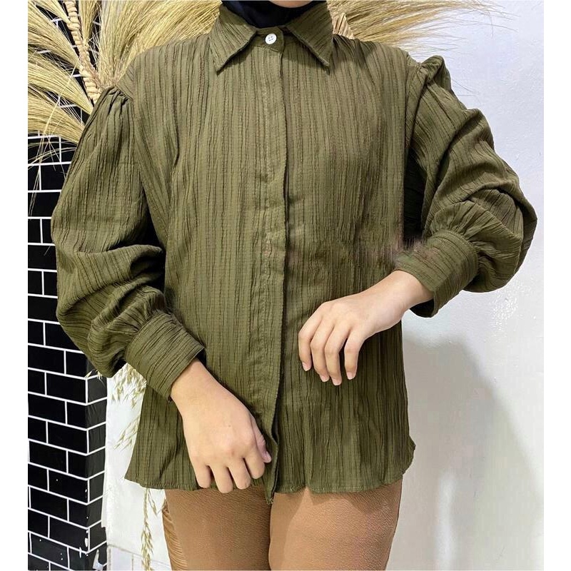 BEFAST - ZEC OOTD WANITA BLOUSE NAU / LADY CRUSH Oversize Blouse / Pakaian Wanita Casual / Atasan Wanita Lengan Panjang / Blouse Polos Formal / Outfit Daily Wanita Remaja Kerja / Fashion kekinian Wanita / Blouse Keluaran Terbaru