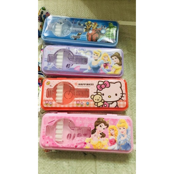 

pencil case plastik mika lubang transparan motif disney satuan -ZilOngSEll