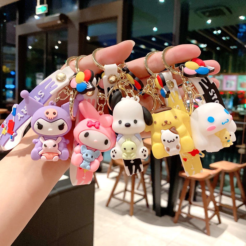 5warna Kartun Lucu 3D Teman Hewan Peluk Mainan Bayi Universal Mobil Rumah Gantungan Kunci Untuk Airpods1 2 3 PRO 4 6 pro4 pro6 wm01 wm02 lp40 i7s Case Cover Tas Ransel DIY Membuat Liontin