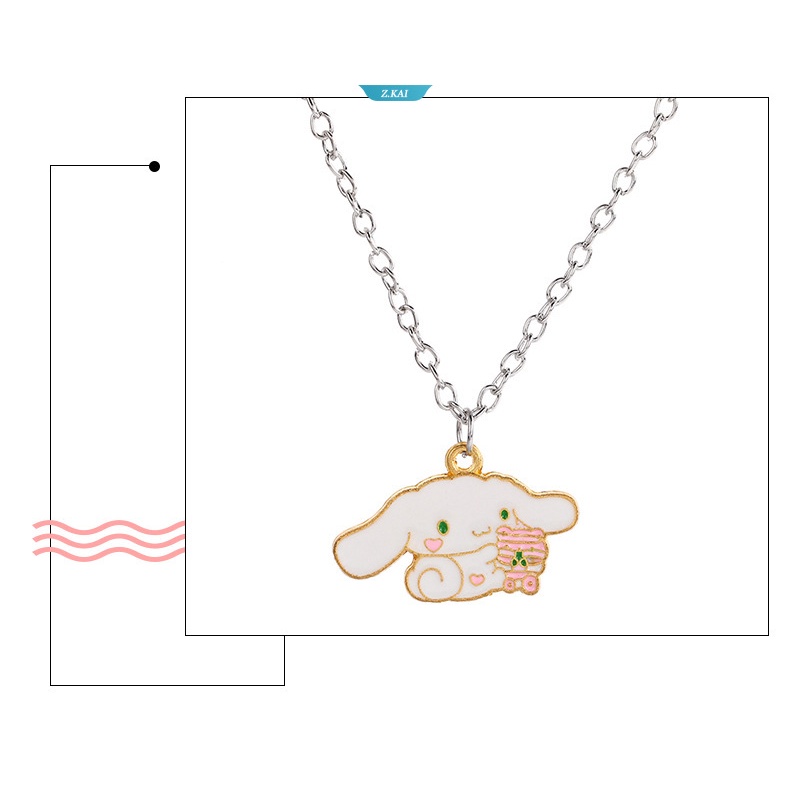 Bandai Kawaii Sanrio Kalung Perhiasan Cosplay Cherry Cinnamoroll Kalung Untuk Wanita Rantai Klavikula Hadiah Perhiasan Pesta Lucu [ZK]