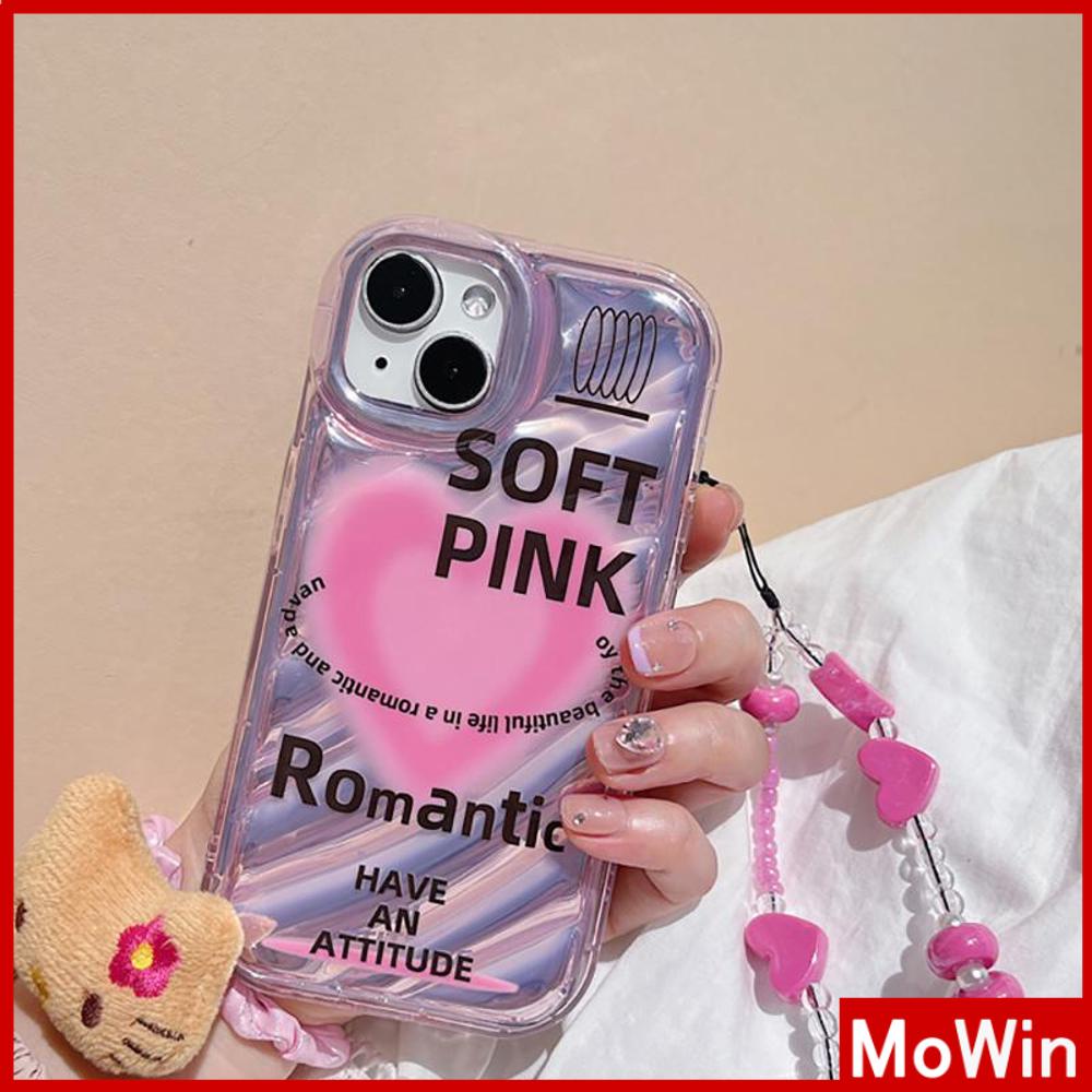 For iPhone 14 Pro Max iPhone Case Laser Reflective Clear Case TPU Soft Case Airbag Shockproof Pink Heart Compatible with iPhone 13 Pro max 12 Pro Max 11 xr xs max 7Plus 8Plus