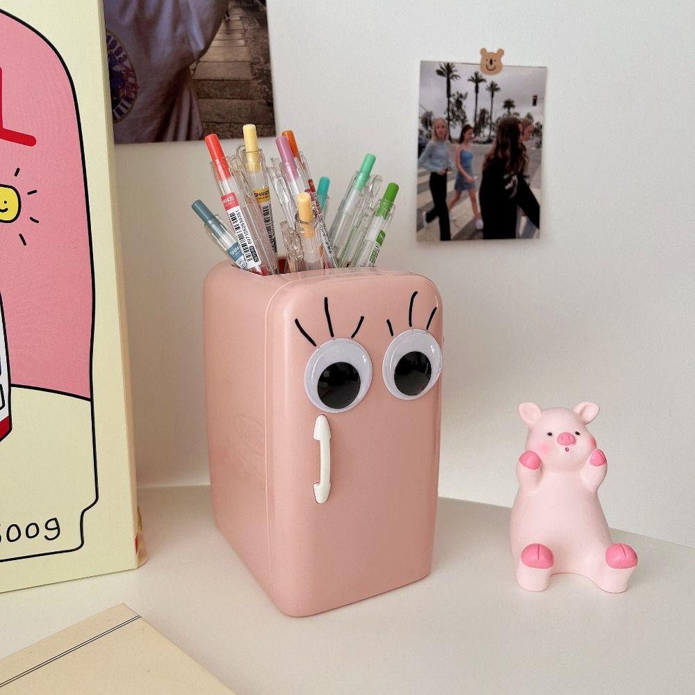 Agustinina Desktop Storage Box Portable Jepang Stationery Laci Perlengkapan Kantor Ember Penyimpanan Serba Serbi Kapasitas Besar Multifungsi