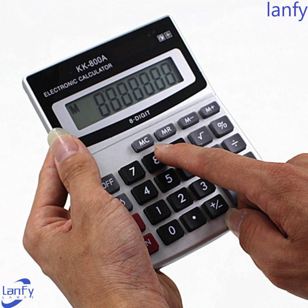 Lanfy Calculadora Font Besar Untuk Keperluan Penyejukan Ukuran Kecil KK-800A Alat Kantor 8digit Display Alat Hitung