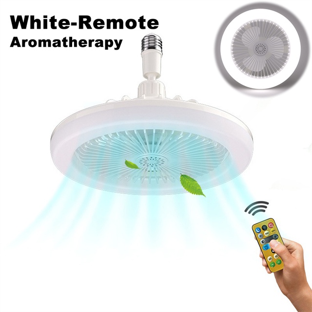 E27 Lampu Led Ceiling Light Plafon Kipas Listrik Lamp Fan With Remote Control