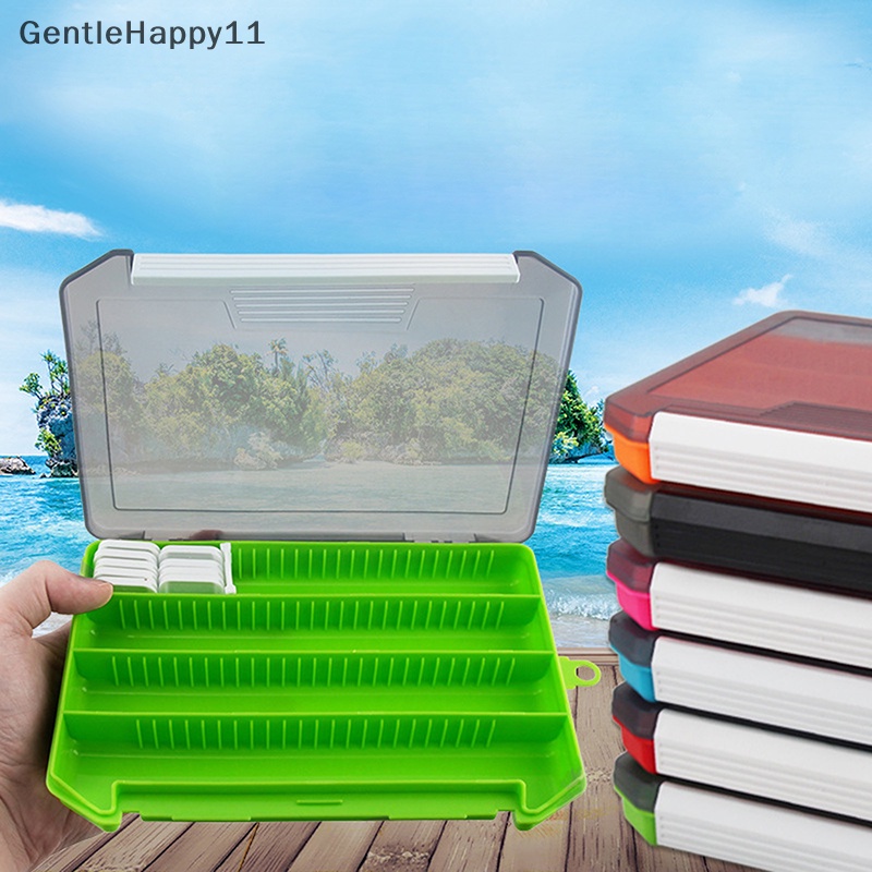 Gentlehappy Fishing Tackle Box Storage Tray Dengan Sekat Removable Umpan Pancing Hooks Case id