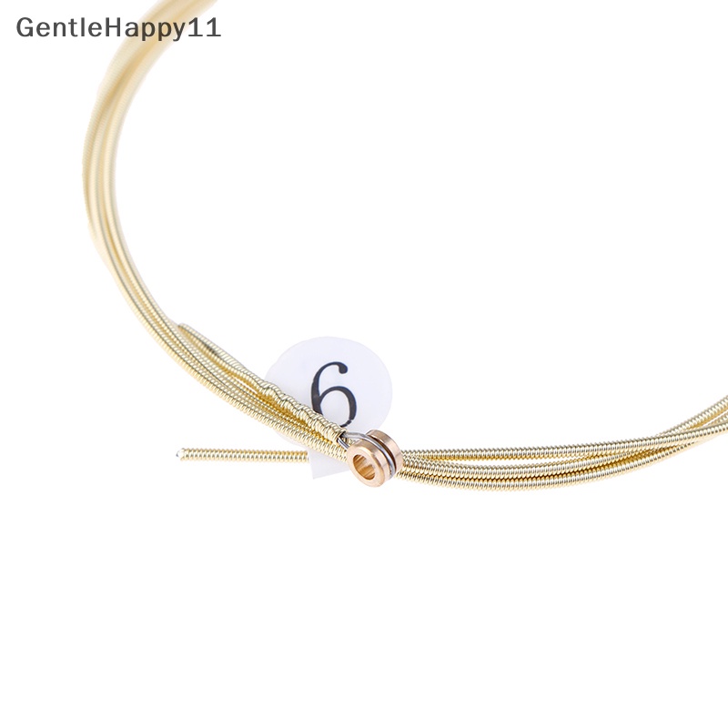 Gentlehappy 1set 6pcs Senar Gitar Bahan Baja Lapis Nikel Latihan Untuk id Gitar Akustik