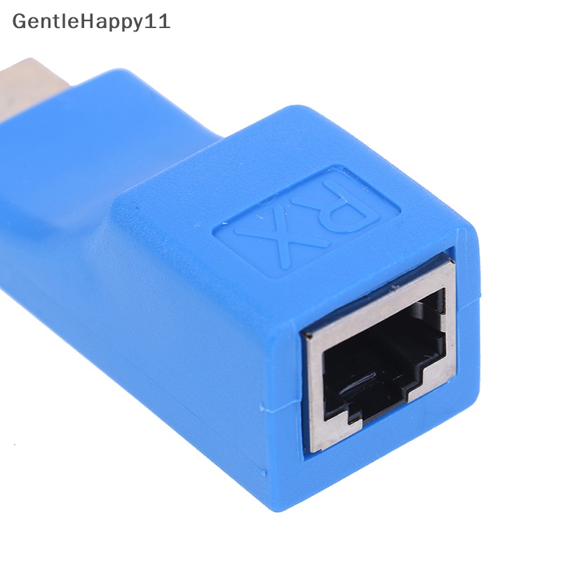 Gentlehappy 2Pcs 1080p hdmi extender Untuk rj45 over cat 5e/6jaring lan ethernet amplifier id