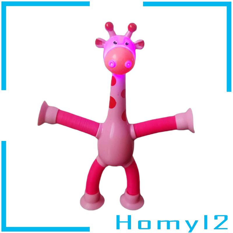 [HOMYL2] Mainan Sensory Jerapah LED Ditarik Anak Suction Cup Toys Untuk Anak Laki-Laki