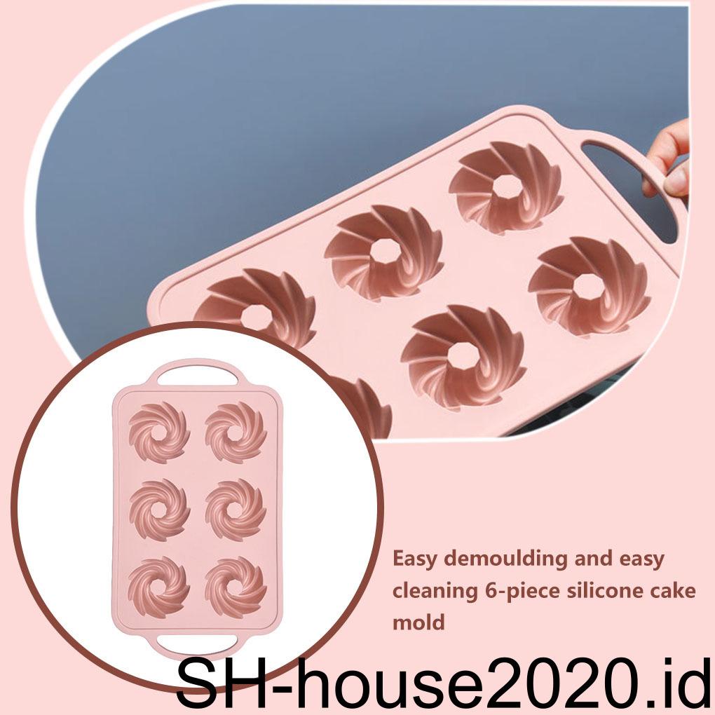 6kisi Cetakan Silikon Kue Baking Tools Patisserie Cupcake Decoration Mould Desserts Muffin Cream Aksesoris Dapur