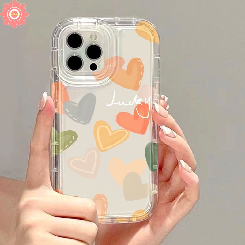 Flowers Casing Ponsel Untuk Redmi 12C 10C 10A A1 9T 9 10 9A 9C NFC Redmi Note10 9 11 8 10 Pro Max 10s 11s POCO F4 Bunga Cinta Hati Airbag Shockproof Soft Case