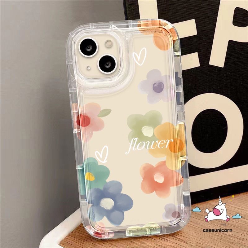 Casing Airbag Shockproof Untuk Redmi 12C A1 9T 10C 10 10A 9 9A 9C NFC Redmi Note 10s 9 8 11s 11 10 10 Pro Max POCO F4 Cat Air Bunga Love Hati Soft Cover Transparan