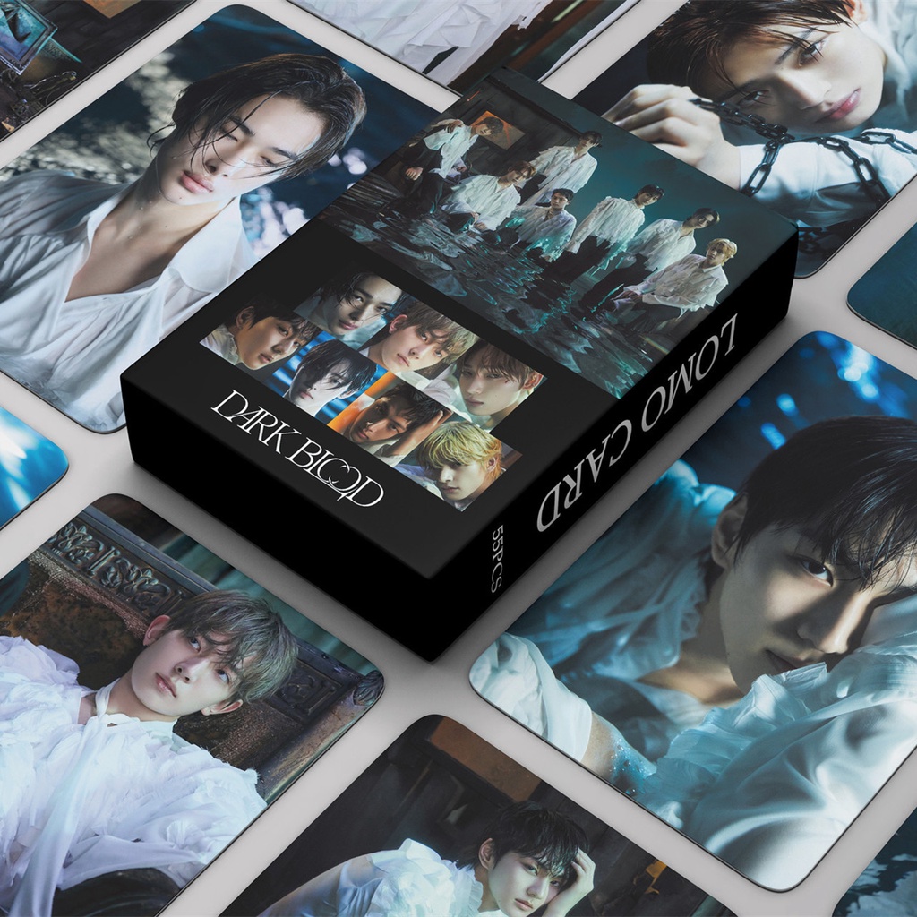 55pcs /box EN-HYPEN 4th Mini Album DARK BLOOD Photocards FULL HALF NEW Ver. Kartu Lomo ENHYPEN Kpop Postcards