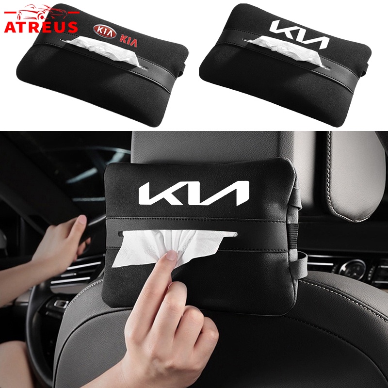 Tas Penyimpanan Tisu Mobil KIA Car Seat Armrest Box Paper Towel Box Untuk KIA Sonet Sportage Sorento Rio Picanto Seltos Carens Grand Carnival Sedona