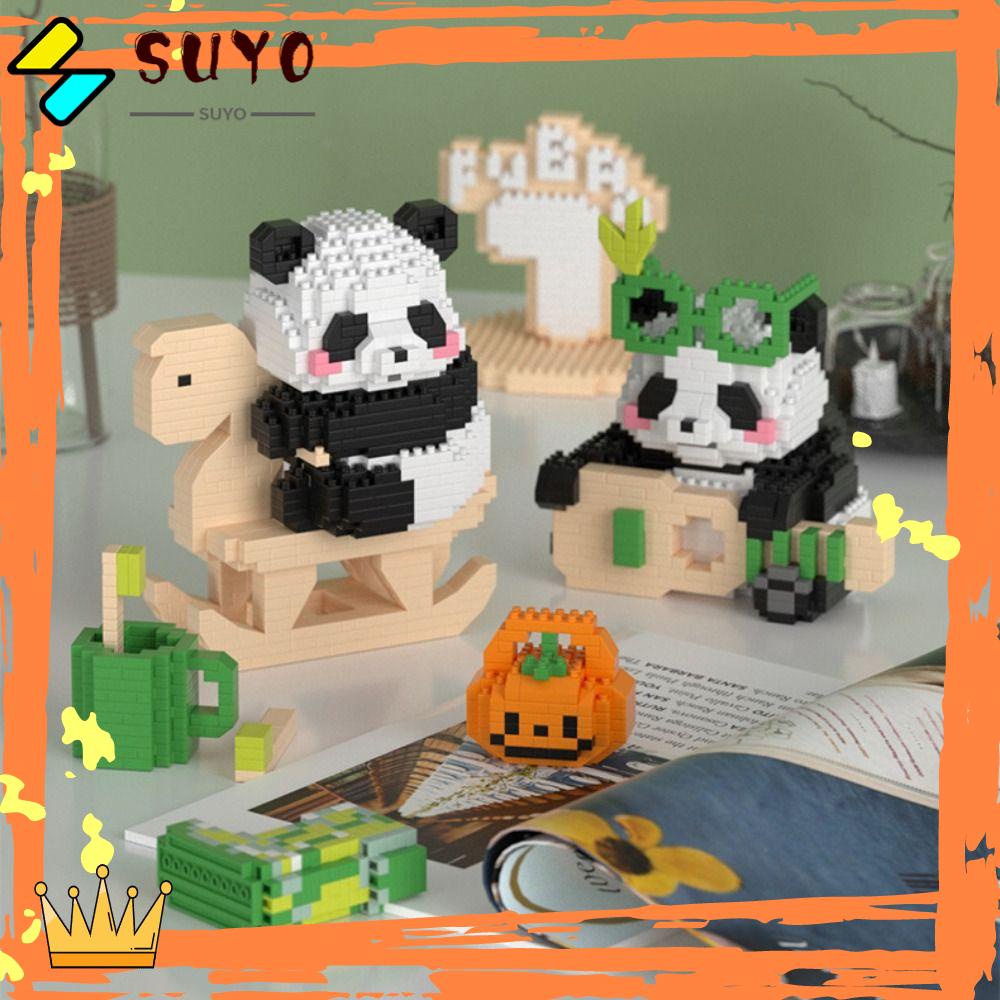 Suyo Panda Micro Building Blocks Animal 3IN1 Permainan Rakitan Kawaii Lucu