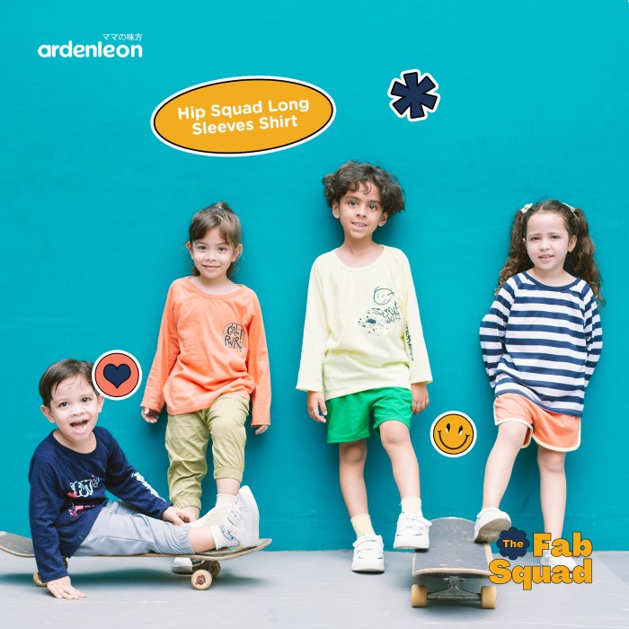 ARDENLEON - Hip Squad Long Sleeves Shirt | Kaos Panjang Anak