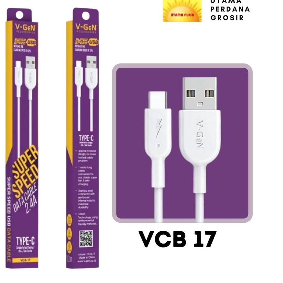 キ PROMO !!! Kabel Data TYPE C VGEN VCB 17 VCB 23 / Data Cable VCB17 VCB23 Fast Charging 1 M ↫