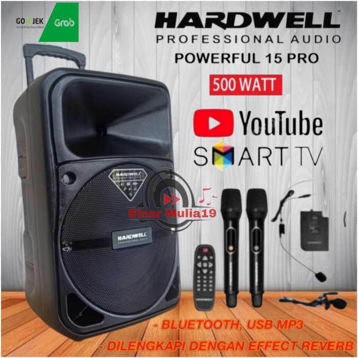 Speaker Portable Aktif 15 Inch Terbaik Hardwell Powerful 15 Pro