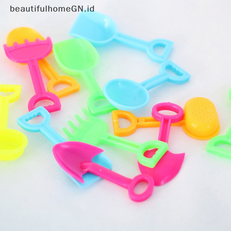 {Cantik} 4pcs /set Rumah Boneka Hias mini -Alat Gali model beach tool shoog scene~