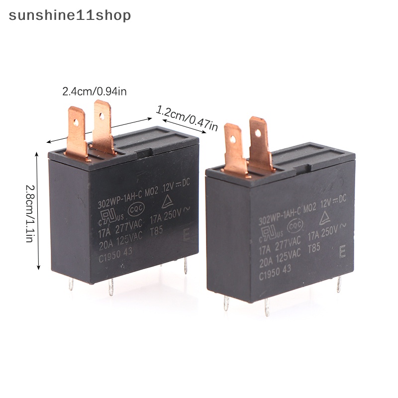 Sho 2pcs Relay 12V 302WP-1AH-C M02 12VDC 4pin Untuk Microwave Oven N