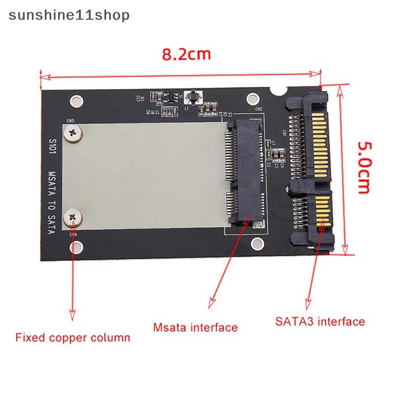 Sho MSATA SSD Ke 2.5 ''SATA 6.0gps Adapter Converter Papan Modul Kartu Untuk Komputer N