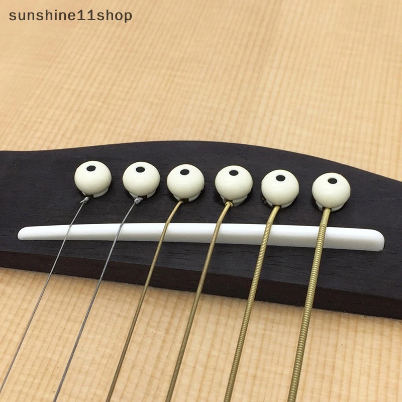 Sho 20Pcs Pin Jembatan Gitar Akustik Untuk Penarik Plastik Pengganti 6 String N