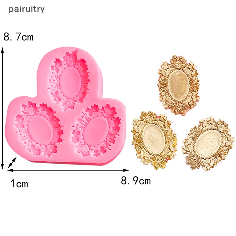 Prt Retro Bingkai Foto Cetakan Silikon Cocok Untuk Hiasan Kue Aksesoris Cetakan Resin Coklat Epoxy Polymer Clay PRT