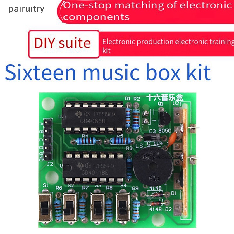 Prt 16papan Musik Suara Modul Elektronik DIY Kit Parts Komponen Solder Latihan Kit Untuk Arduino PRT