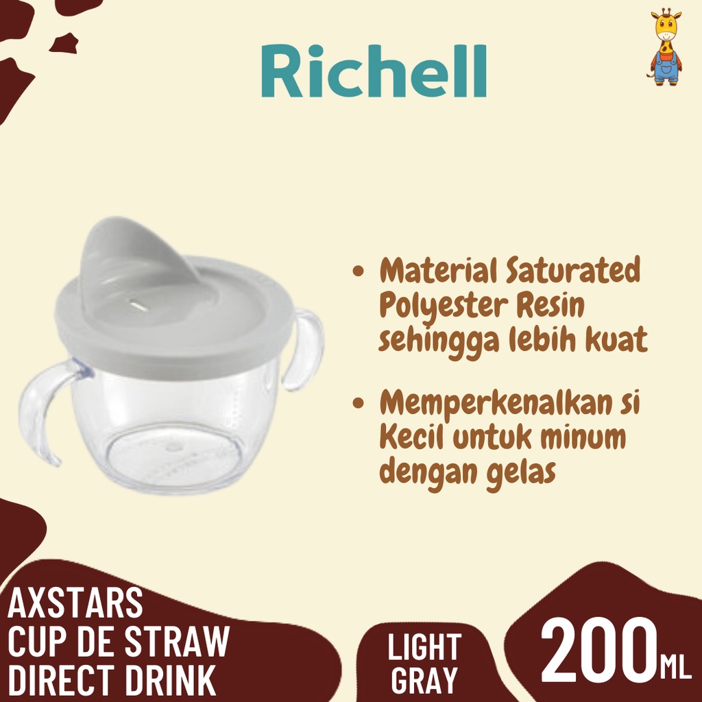 Richell Axstars Cup de Straw Direct Drink