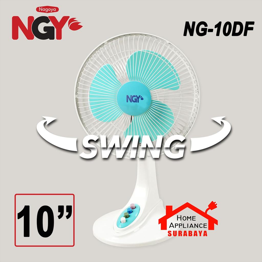 NAGOYA Desk Wall Fan 2 In 1 - Kipas Angin Meja Dinding 10 Inch NG-10 DF / NG-10DF