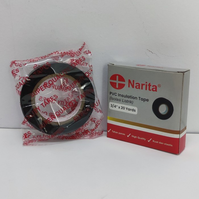 

Isolasi listrik / tape listrik / lakban merk NARITA uk. 3/4 x 20 yard