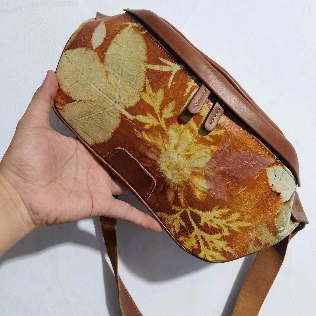tas waistbag ecoprint Waren Original by meleya