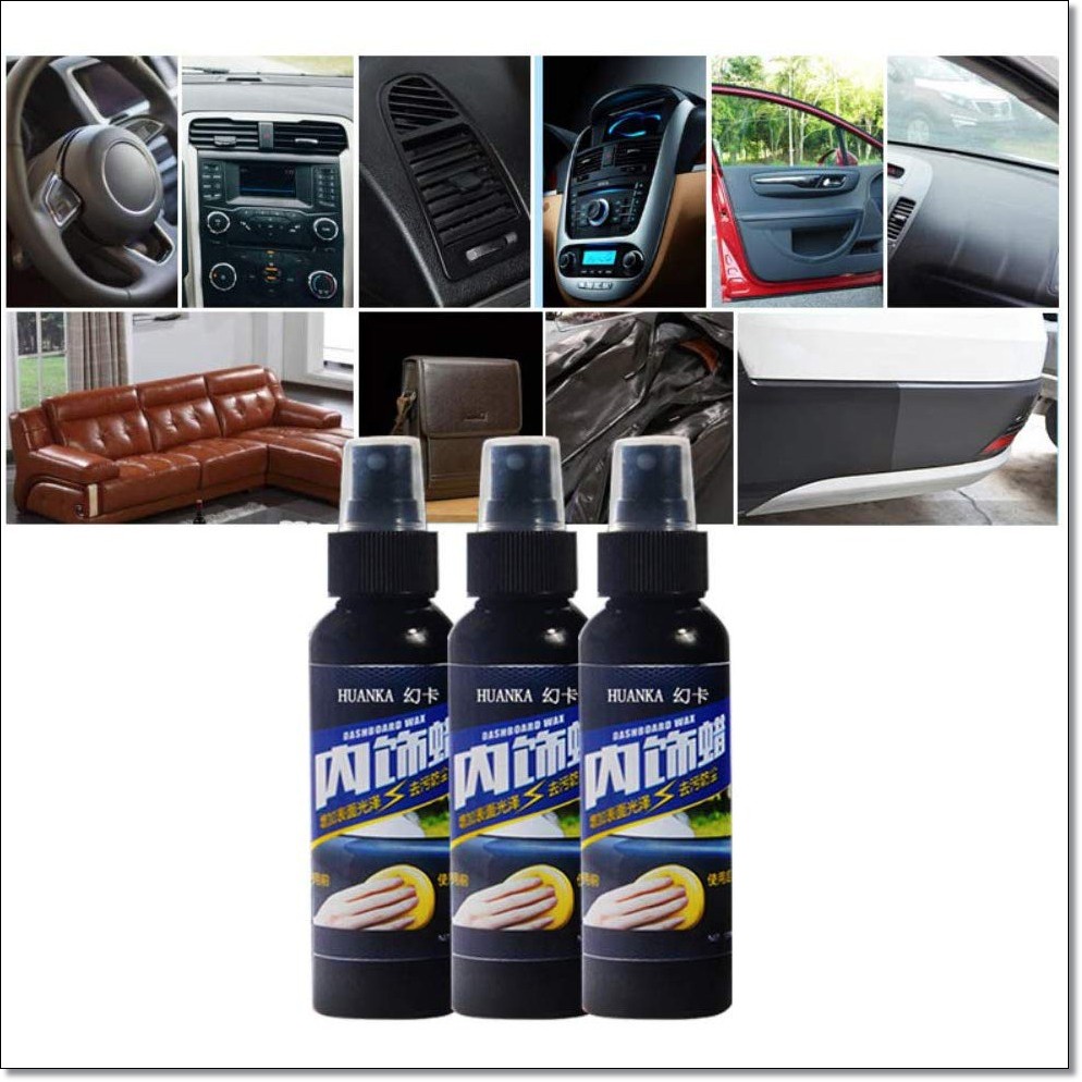 HUANKA Semir Ban Jok Car Tire Wheel Dashboard Waxing Cleaner 120ml - HK120