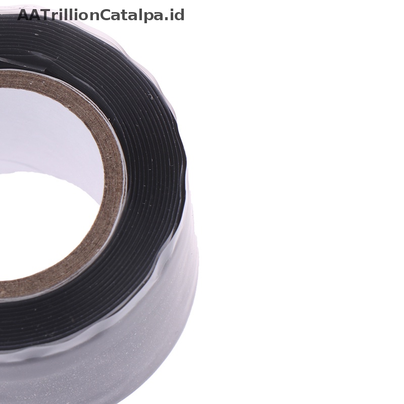 Aatrililioncatalpa 2.5cm*1.5m Lakban Anti Air Hitam Karet Kuat Seal Repair Tape ID