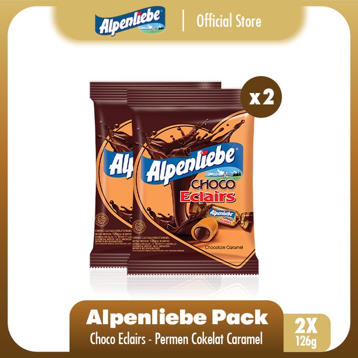 

Murah Alpenliebe Choco Eclairs 252g - Permen Karamel Coklat Susu (2 Packs)