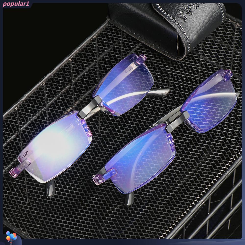 Populer Kacamata Baca Fleksibel Portable Ultra Ringan Resin Vision Care +100~ +400 Diopter Eyeglasses Foldable