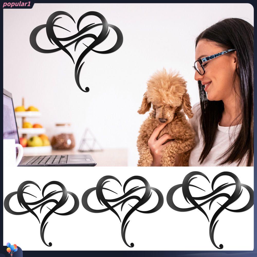 Populer Hiasan Dinding Logam Dekorasi Pernikahan Wall Art Decor Craft Ornamen Rumah Infinity Heart
