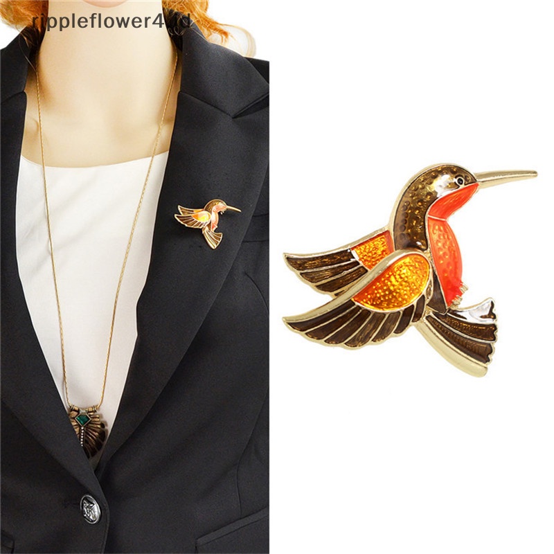 {rippleflower4.id} Enamel Burung Bros Pin Lady Klasik Aksesoris Fashion Setelan Sweater Decor~