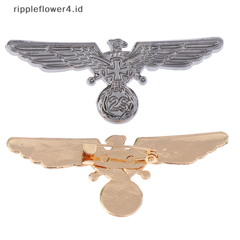 {rippleflower4.id} Ermany Perang Dunia II Golden Eagle Militer Bros Pin Lencana Souvenir Medali~