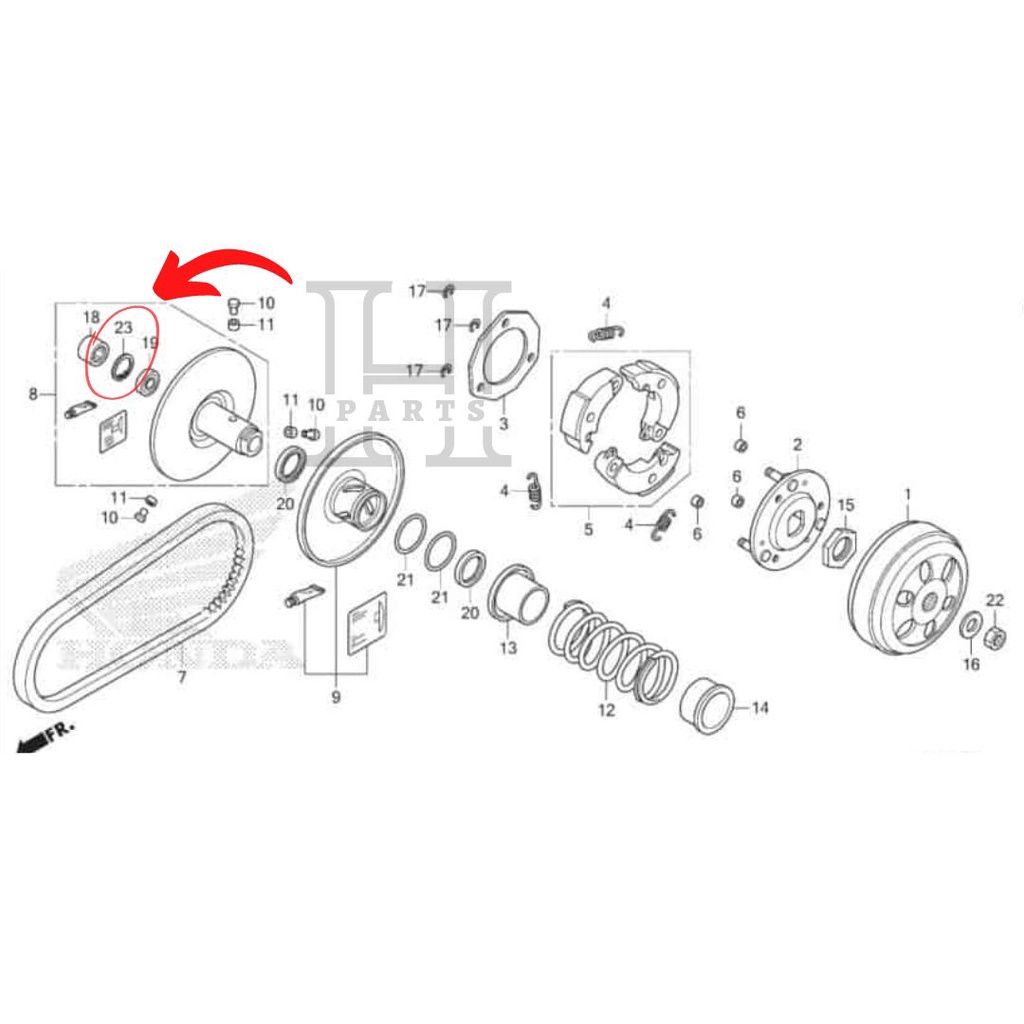 KANCING LAHAR LAHER DALAM PULLY PULY POLY POLI CIRCLIP INTERNAL 28MM MATIK 94520-28000 ASLI ORIGINAL AHM HGP HONDA