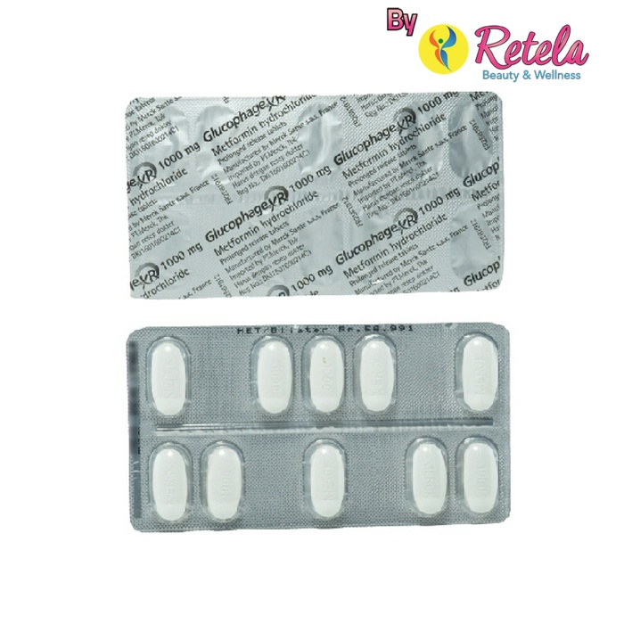 GLUCOPHAGE XR 1000 MG STRIP 10 TABLET