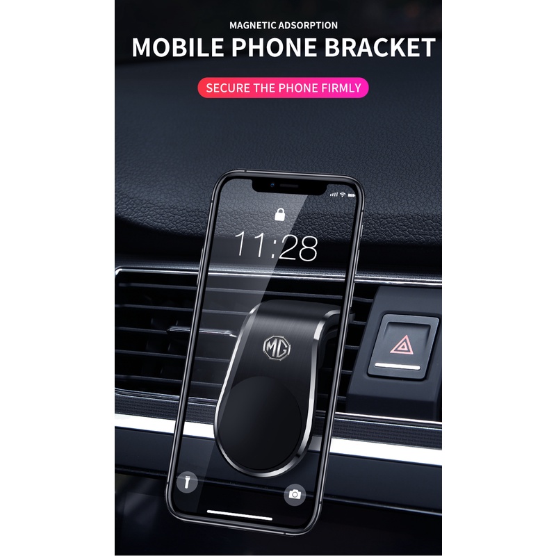 360magnet Metal Ventilasi Udara GPS Phone Holder Bracket Untuk MG ZS HS 4mg4 Mulan EP MG5 MG6 GS 5.6 GT Aksesoris2022 2023