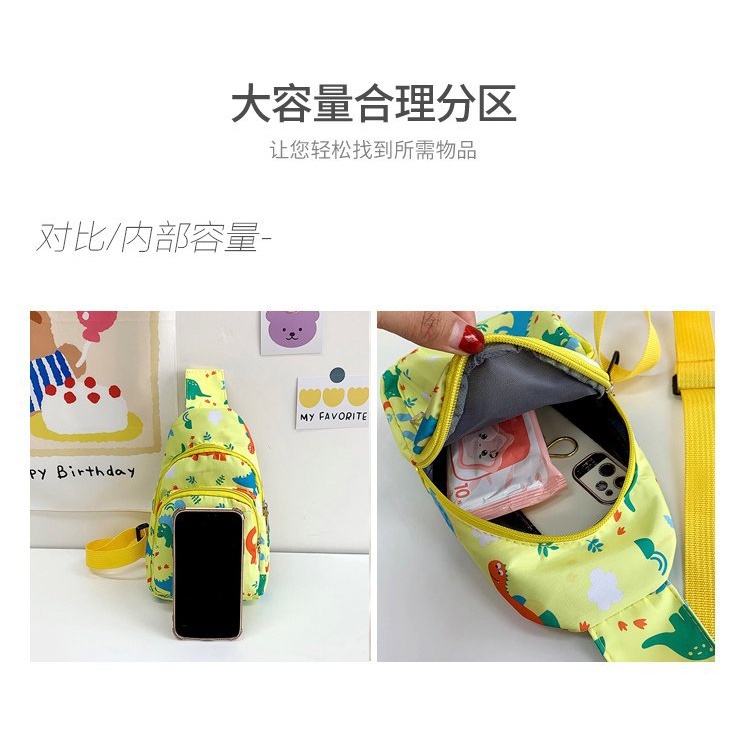 Khatistore Tas Selempang Bahu Anak Perempuan Laki Laki Unisex Import Bahan Kain 554